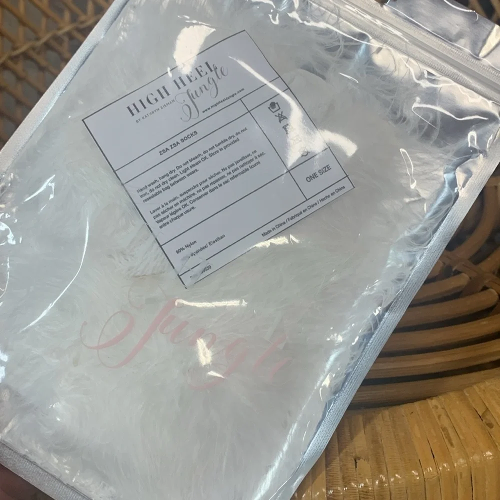 Free people high heel jungle white Zsa Zsa socks new in package